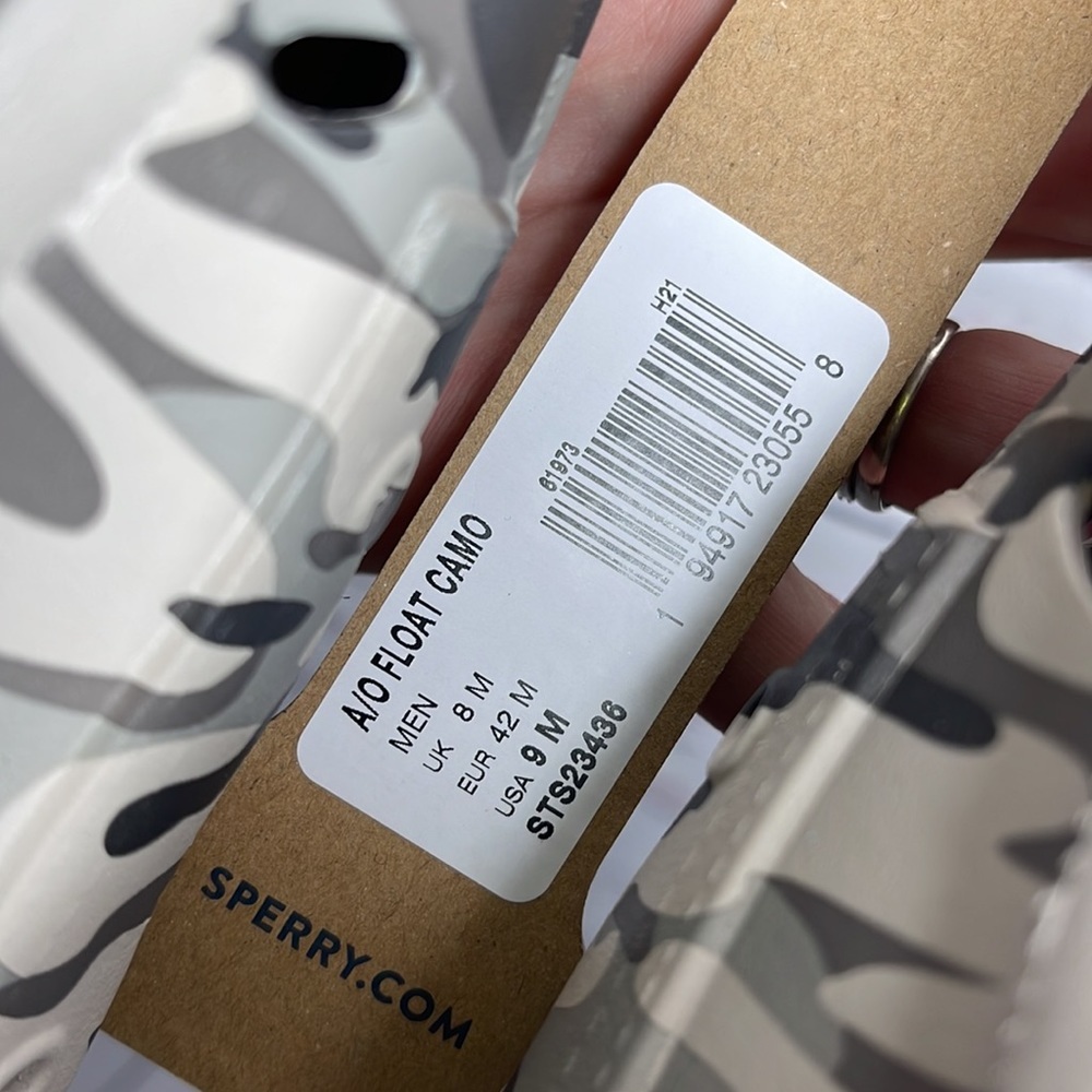 NWT Sperry Original Authentic Flat Boat Slides Sz 9 Camouflage! - Picture 7 of 7